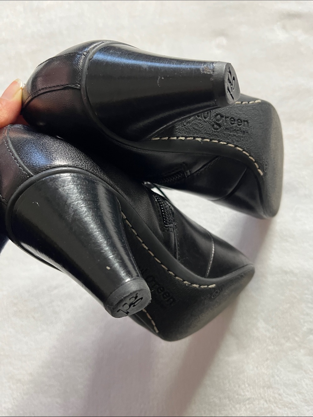 Paul Green size 4.5 (7) black lace up vintage style heels - Picture 8 of 11